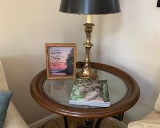 Matching brass lamps 