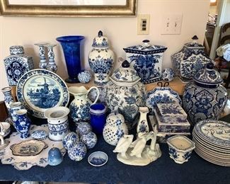 Lovely selection of Blue and White dishes, and serving pieces