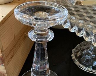 Matching Waterford crystal candlesticks 