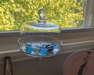Tall covered candy dish 