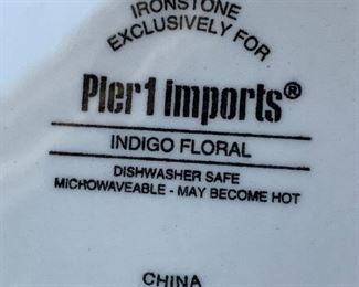 Pier 1 Indigo Floral plates