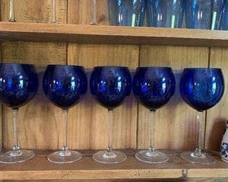 Wonderful Cobalt Blue stemware