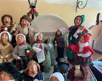 Large collection of Byers Christmas Carolers