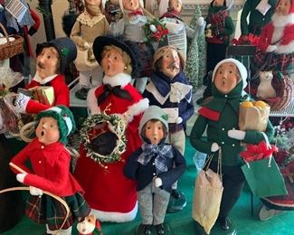 Large collection of Byers Christmas Carolers
