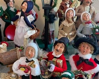 Large collection of Byers Christmas Carolers