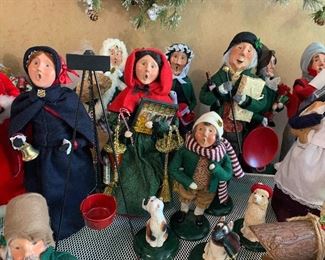 Large collection of Byers Christmas Carolers