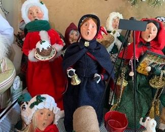Large collection of Byers Christmas Carolers