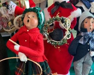 Large collection of Byers Christmas Carolers
