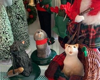 Large collection of Byers Christmas Carolers and their pets too.