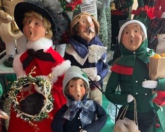 Large collection of Byers Christmas Carolers