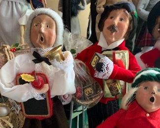 Large collection of Byers Christmas Carolers