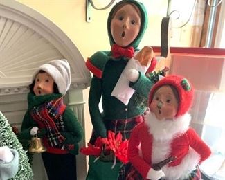 Large collection of Byers Christmas Carolers