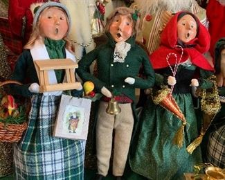 Large collection of Byers Christmas Carolers