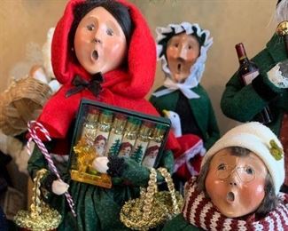 Large collection of Byers Christmas Carolers