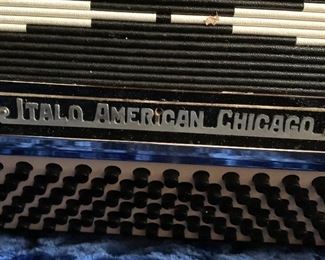 Vtg. Italo American Chicago  Accordion  Polytone w/case