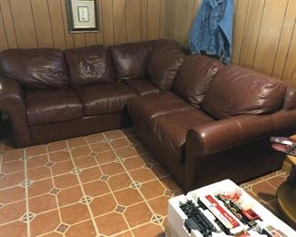 Leather 2 piece sectional....