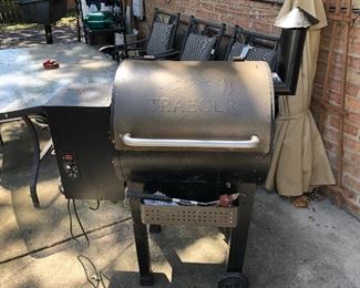 Traeger grill with cover (cover not shown)....