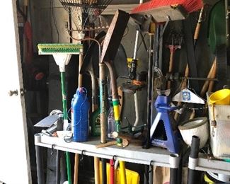 Garden tools and racks for tools