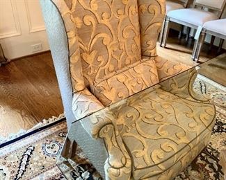 Custom Upholstered Wing Bach Chair (1 of 2)
