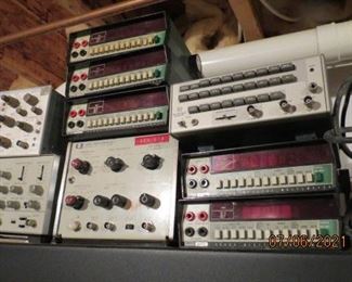 THIS IS THE START OF THE RACKS OF ELECTRONICS IN THE BASEMENT