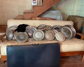 Vintage hubcap collection