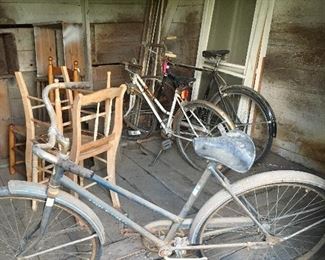 Vintage bicycles, three.