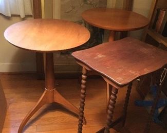 Candlestick lamp tables. side tables. 