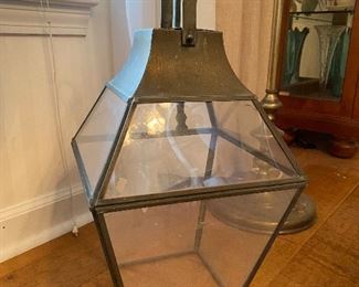 Copper gas lantern fixture 