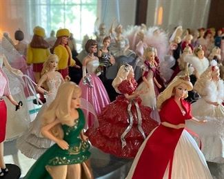 Huge collection of Hallmark Barbie Christmas Ornaments 