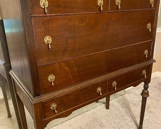 Gorgeous mahogany chest on legs 