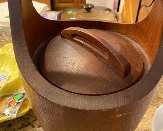 Midcentury Large Teak Ice Bucket by Jens Quistgaard for Dansk Denmark