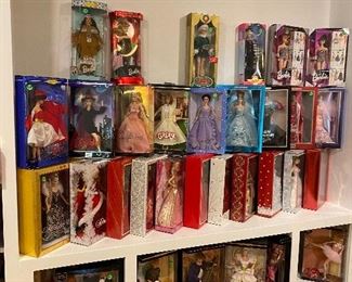 Huge collection of holiday & collectable Barbies