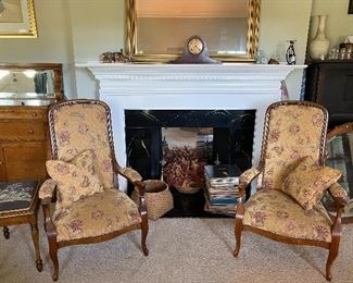 Pair of vintage upholstered chairs 