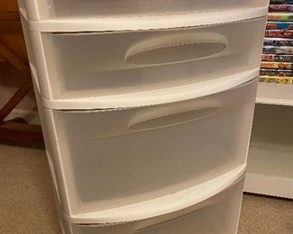 Plastic storage drawers 