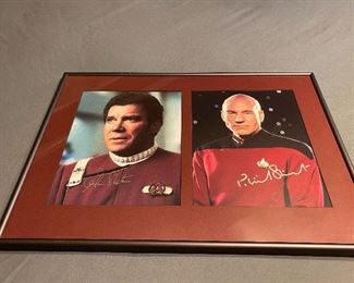 Signed Star Trek Photos, framed & matted, includes certificate of authenticity 