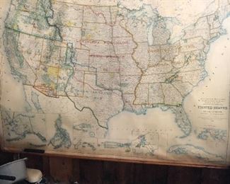 1936 R F Hartle Map of The United States and Territories