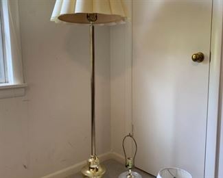 Two Gold Toned Lamps