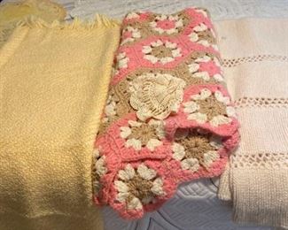 Small Throws and Crochet Items