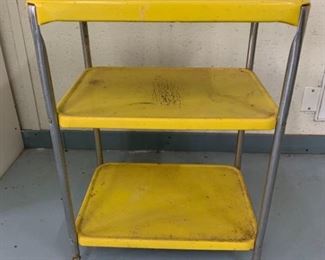 Yellow Rolling Utility Cart