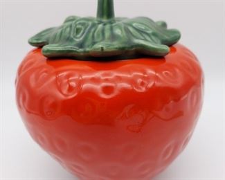 Vintage Webster Ceramic Strawberry Jar