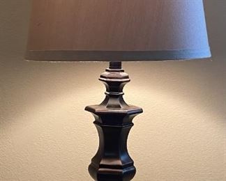 Dark Resin Lamp With Shade