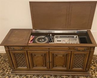 Vintage Soundesign Console With Cassette & 8 Track Stereo Recorder