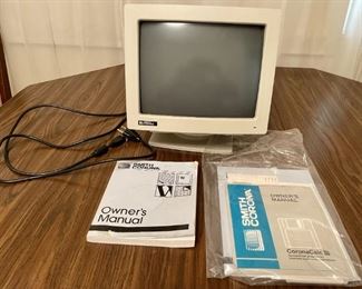 Vintage Smith-Corona Monitor With Paperwork 12 Inch Display Model HRM2 (As Is)