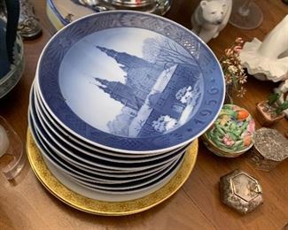 Royal Copenhagen plates, Herend , etc 