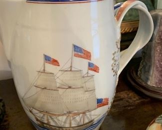 Mottahedeh pitcher "Our Maritime Heritage U. S. Frigate Constitution 9"