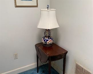 Pair of lamps and side tables