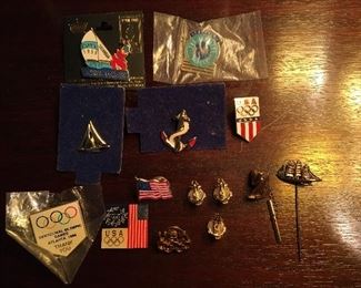 Olympic sailing pins, nautical themed  items 
