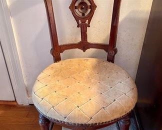 Unique antique mahogany chair