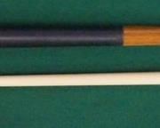 1018 Palmer Pool Cue; Third Catalog, Model 6 Circa 1971; butt: 28 3/4", 15.8 oz; shaft: 28 3/4", 3.7oz, 12.6mm; total length is 57 1/2"; total weight is 19.5 oz; refinished by Proficient Billiards, Ephrata, PA; linen wrap, straight; mint condition