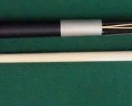 1021 Palmer Pool Cue; Third Catalog, Model 10 Circa 1971; butt 28 3/4", 14.8 oz; shaft: 28 1/4", 3.4 oz, 12.25mm; total length is 57"; total weight is 18.2 oz; unrestored original, original linen wrap, sraight; window reads "Original by Palmer" on silver foil; mint condition